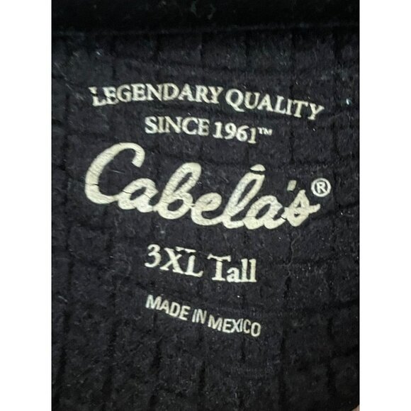 CABELA'S MENS LONG SLEEVE BLACK BIG AND TALL SIZE 3X WAFFLE SHIRT POLARTEC - Picture 3 of 8